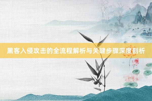 黑客入侵攻击的全流程解析与关键步骤深度剖析